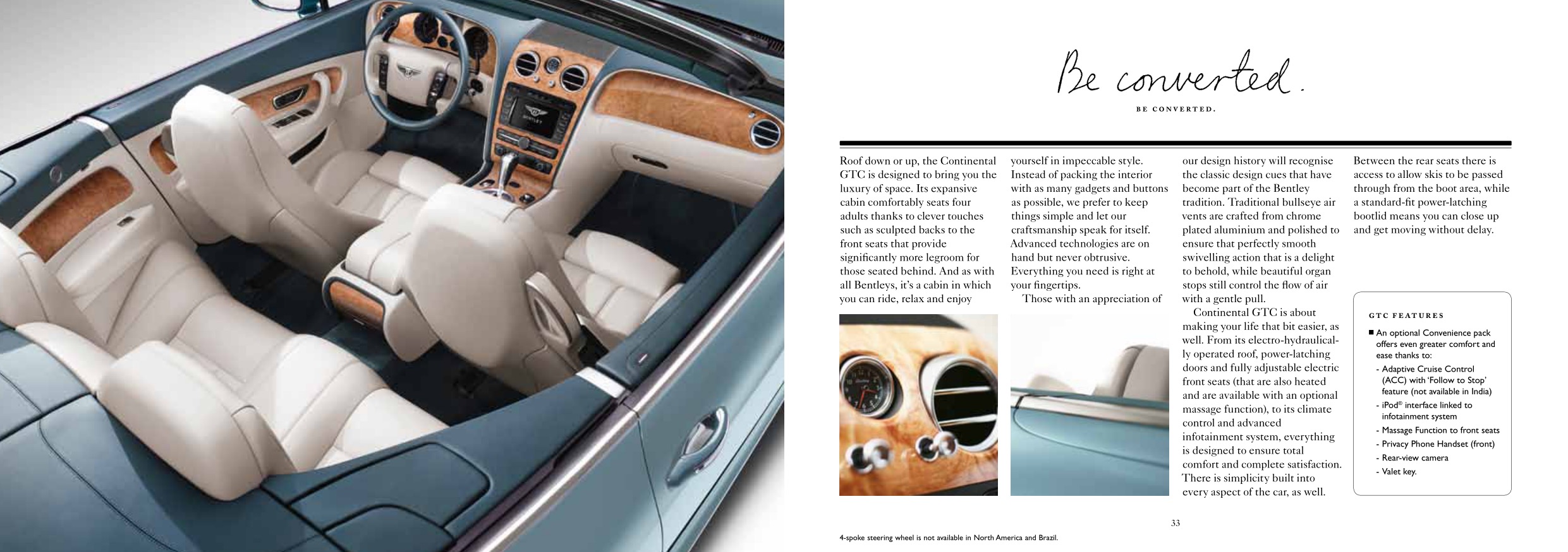 2011 Bentley Continental GTC Brochure Page 39